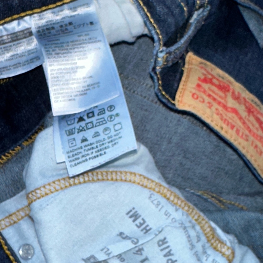 Levi's 502 Blue Straight Jeans Classic Indigo Denim #A1 - Picture 4 of 9